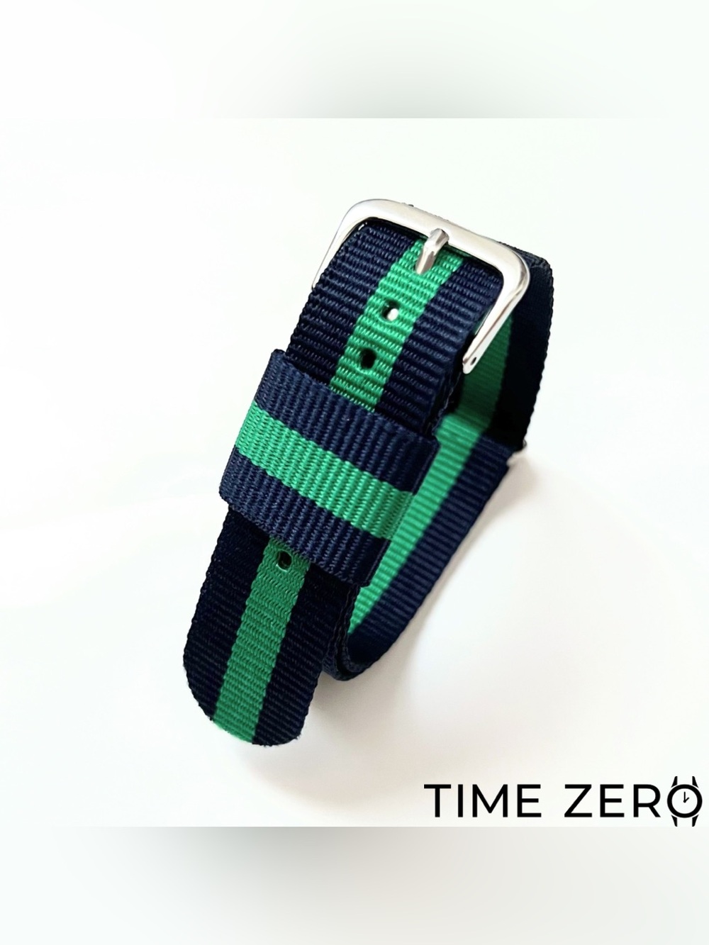 New Green/Blue Ribbed Nylon NATO Watch Strap (CLEARANCE)